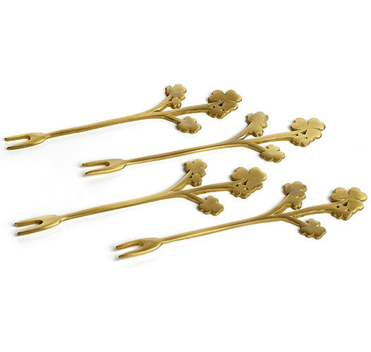 Zodax Little Flowers Cocktail Forks / Set of 4- Diane James Home | Faux Floral Couture Handmade In The USA