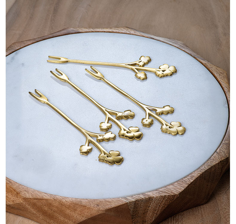 Zodax Little Flowers Cocktail Forks / Set of 4- Diane James Home | Faux Floral Couture Handmade In The USA