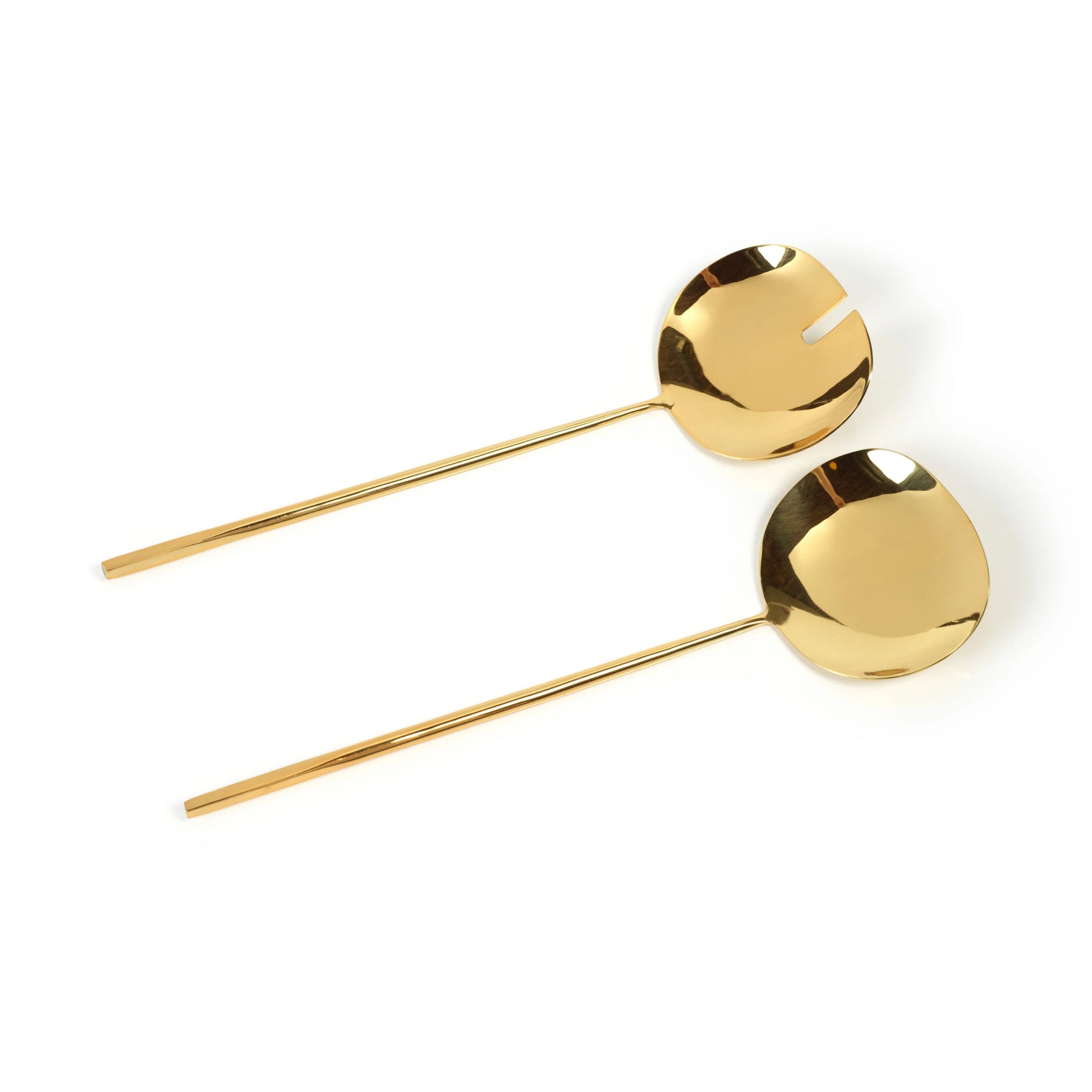 Zodax Dainty Polished Gold Server Set- Diane James Home | Faux Floral Couture Handmade In The USA