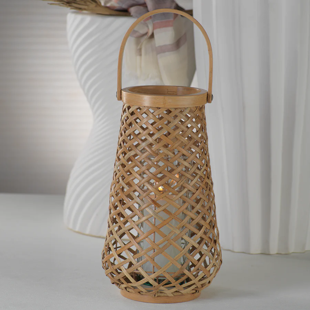 Zodax Maris Rattan Lantern- Diane James Home | Faux Floral Couture Handmade In The USA
