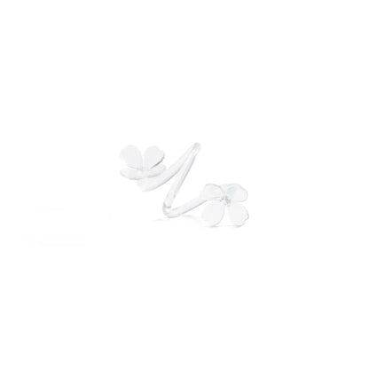 Botanica Glass Flower Napkin Rings, Set of 4 - Clear