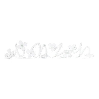 Botanica Glass Flower Napkin Rings, Set of 4 - Clear
