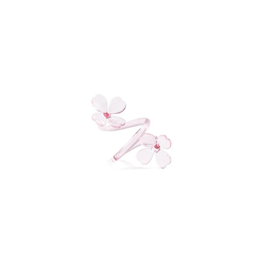 Botanica Glass Flower Napkin Rings, Set of 4 - Pink- Diane James Home | Faux Floral Couture Handmade In The USA