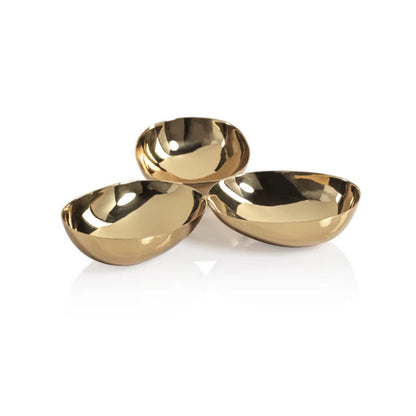 Zodax Triple Nut Bowl- Diane James Home | Faux Floral Couture Handmade In The USA