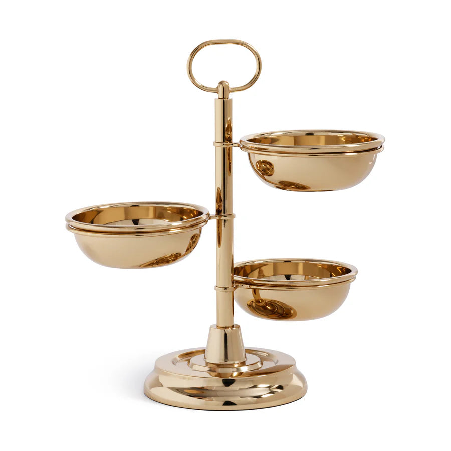 Zodax 3-Tier Alloy Condiment Set- Diane James Home | Faux Floral Couture Handmade In The USA
