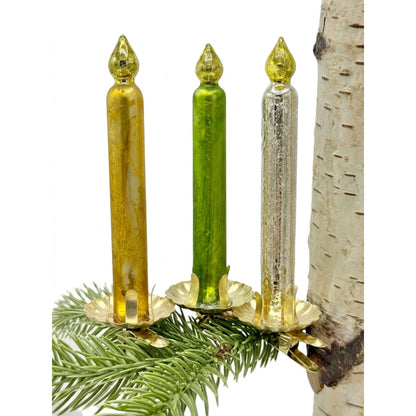 Eddie Ross Candlestick Ornaments - Assorted, Set of 6- Diane James Home | Faux Floral Couture Handmade In The USA